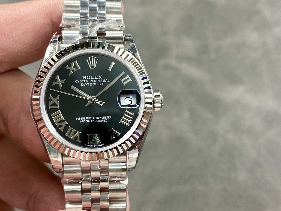 Rolex Datejust 31 Black Dial Jubilee Bracelet 278274 0002 Women's Watch